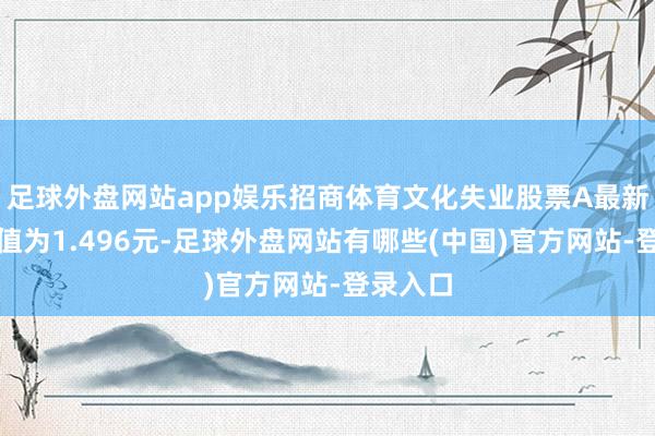 足球外盘网站app娱乐招商体育文化失业股票A最新单元净值为1.496元-足球外盘网站有哪些(中国)官方网站-登录入口